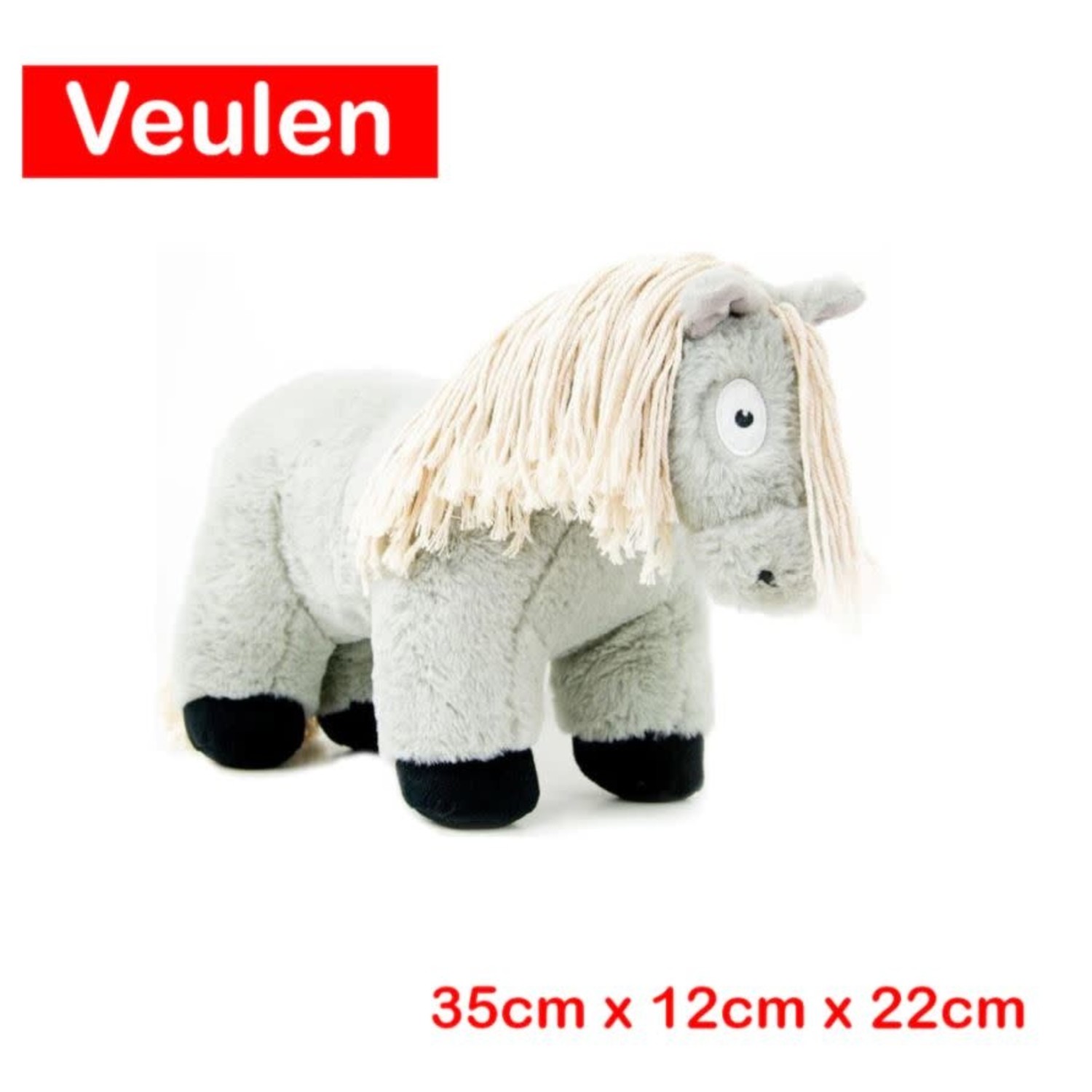 Kinderdag kroeg Ontwaken Paardenknuffel Crafty Pony Veulen (35cm) Grijs incl. boekje - Aleashop