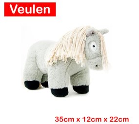 Crafty Ponies Crafty Pony Paardenknuffel Veulen (35cm) Grijs incl. instructie boekje
