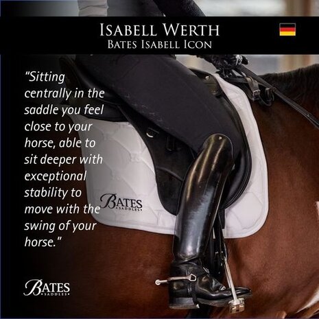 Bates Dressuurzadel Bates Isabell Icon Luxe Zwart