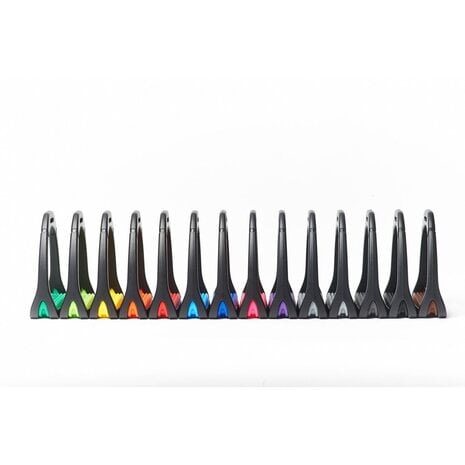 Compositi Stijgbeugels Premium Adult zwart met gekleurde beugelzolen Compositi Stijgbeugels Premium Adult zwart met gekleurde beugelzolen
