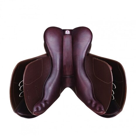 Bates Zadel Bates Caprilli Close Contact Dubbel leder zwart