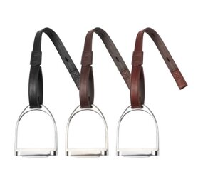 Bates Webbers Bates Luxe lederen beugelriemen Classic Bruin Bates Webbers Bates Luxe lederen beugelriemen Classic Bruin