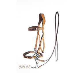 F.R.A. Esprit Western Hackamore Hoofdstel Natuur - met teugels