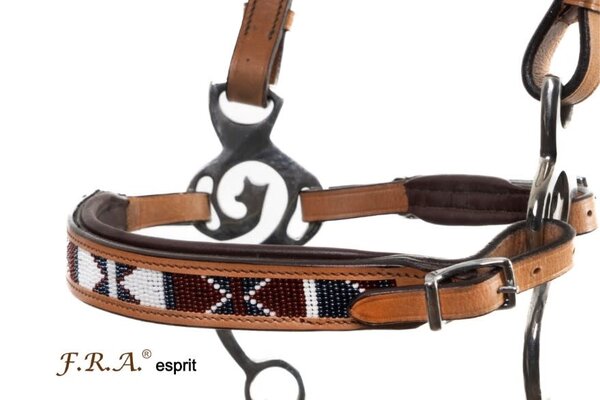 F.R.A. Esprit Western Hackamore Hoofdstel Natuur - met teugels