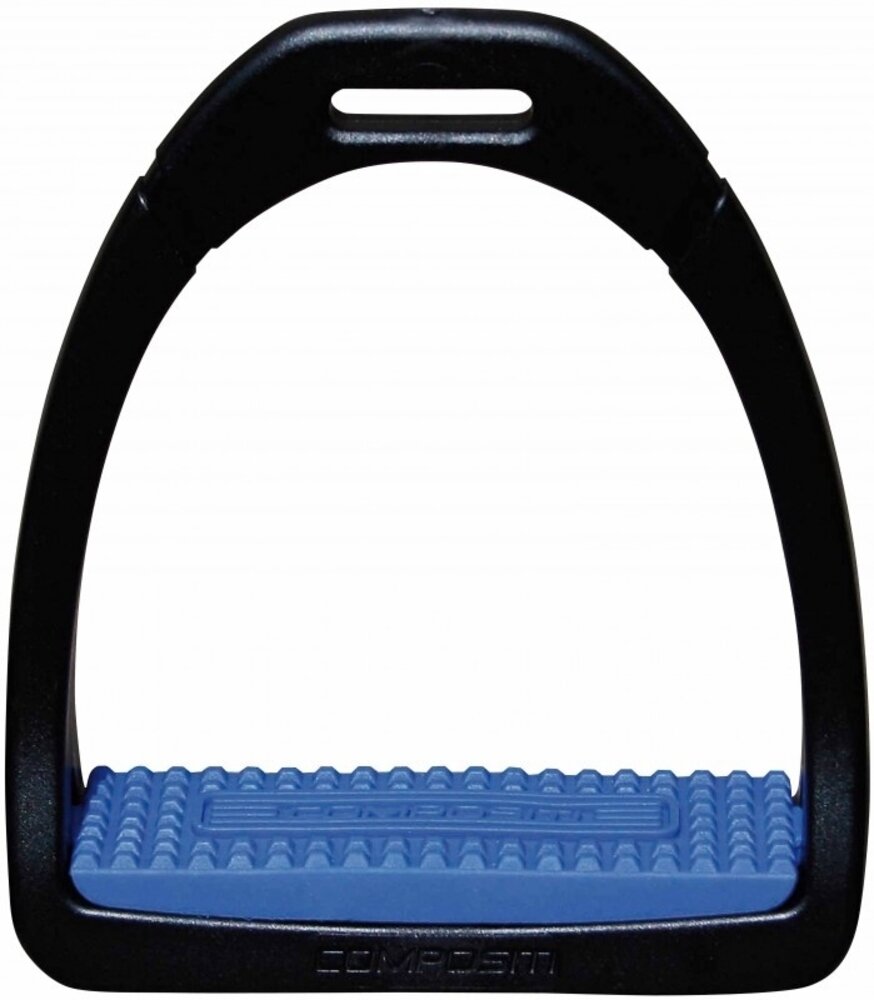 Compositi Stijgbeugels Premium Adult zwart met gekleurde beugelzolen Compositi Stijgbeugels Premium Adult zwart met gekleurde beugelzolen