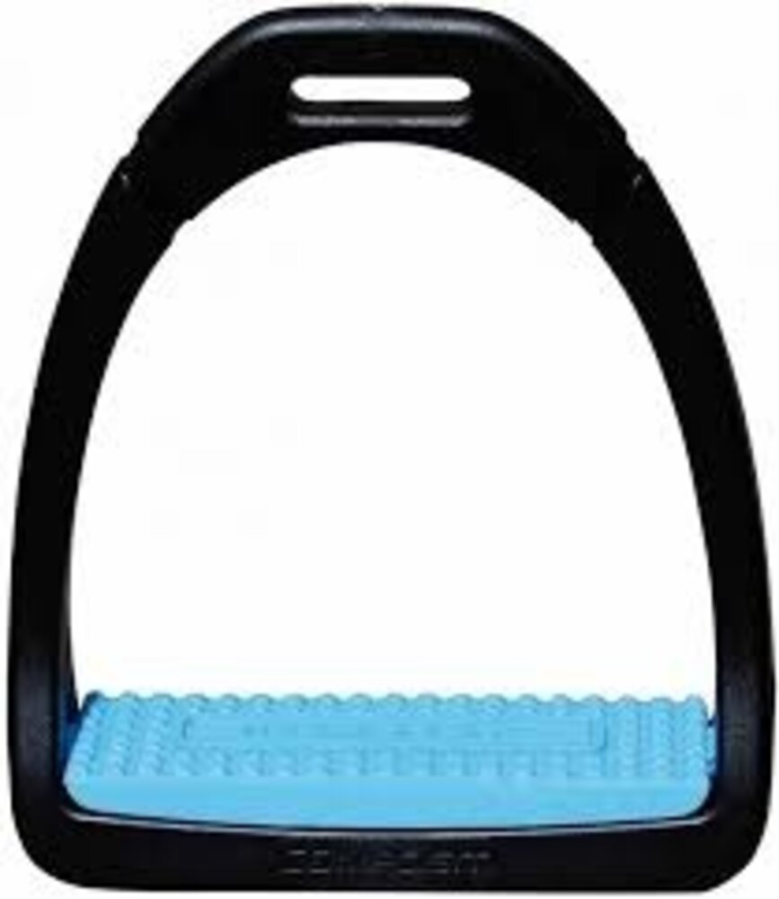 Compositi Stijgbeugels Premium Adult zwart met gekleurde beugelzolen Compositi Stijgbeugels Premium Adult zwart met gekleurde beugelzolen
