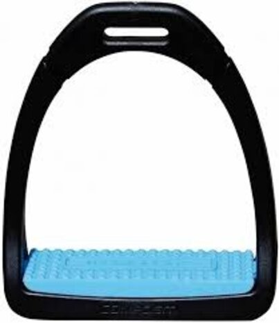 Compositi Stijgbeugels Premium Adult zwart met gekleurde beugelzolen Compositi Stijgbeugels Premium Adult zwart met gekleurde beugelzolen
