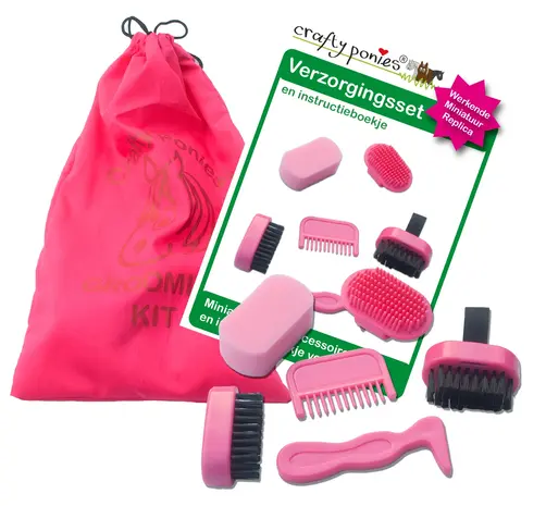 Crafty Ponies Crafty Ponies verzorgingsset  poetsgerief roze incl. instructieboekje