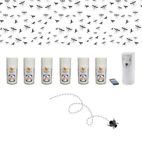 Starter set Moskito Fly Control dispenser + 6 sprays