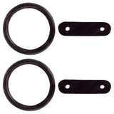 BR Ring rubber met leertje veiligheidsstijgbeugels Zwart per paar BR Ring rubber met leertje veiligheidsstijgbeugels Zwart per paar