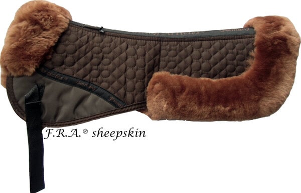 F.R.A. Zadelonderlegger de luxe bruin/cappuccino