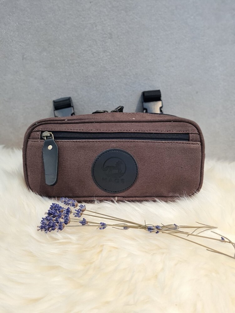 MAGS Zadeltas Pommelbag canvas Kay bruin