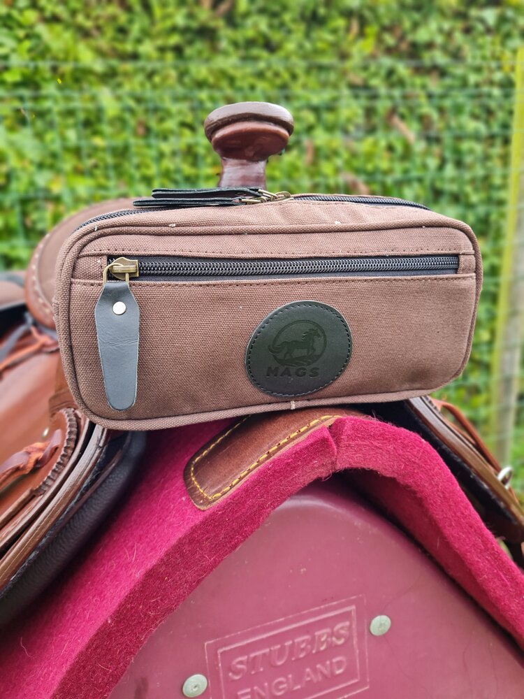 MAGS Zadeltas Pommelbag canvas Kay bruin