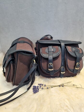 MAGS Zadeltas achteraan canvas Vinnie bruin