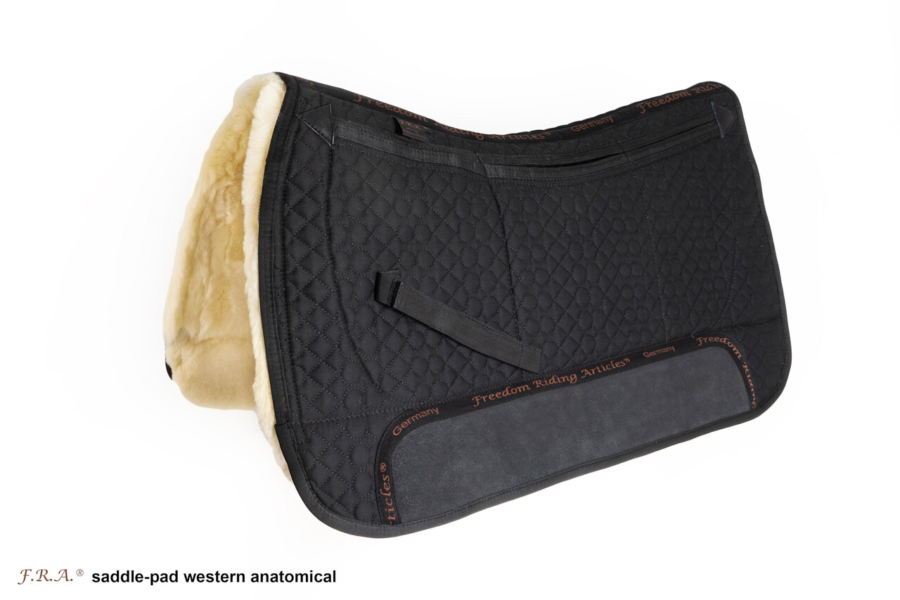 F.R.A. Westernpad anatomisch volbont 3 vaks met inlagen 80cm zwart/natuur