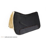 F.R.A. Westernpad anatomisch volbont 3 vaks met inlagen 80cm zwart/natuur