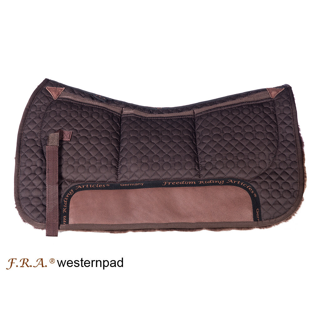 F.R.A. Westernpad anatomisch volbont 3 vaks met inlagen 71cm bruin/bruin