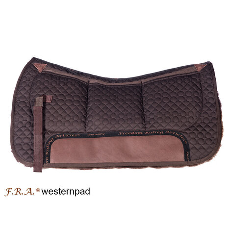 F.R.A. Westernpad anatomisch volbont 3 vaks met inlagen 71cm bruin/bruin