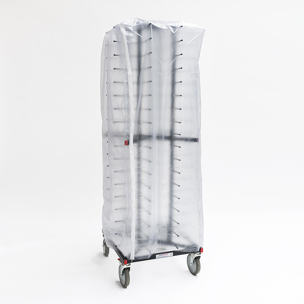 Jackstack Plastic Cover | Voor Verrijdbare Bordenrek JS072/JS088/JS104 | Met 4 Verticale Ritsen | 600x600x1500(h)mm