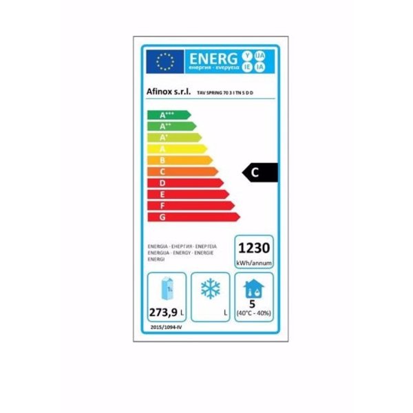 Koelwerkbank | SPRING | 420L | 3 Deuren (1/1 GN) | -2°C/+7°C | Geforceerd | 0.25kW | 1721x700x900(h)mm