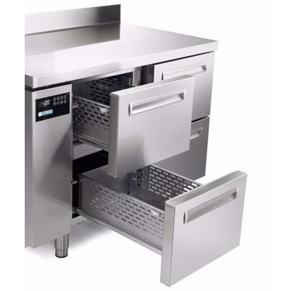 Afinox vrieswerkbank Spring Plus Big  703 I/C BT | Geheel RVS | 3 deurs | Zonder werkblad | 1721x700x860(h)mm