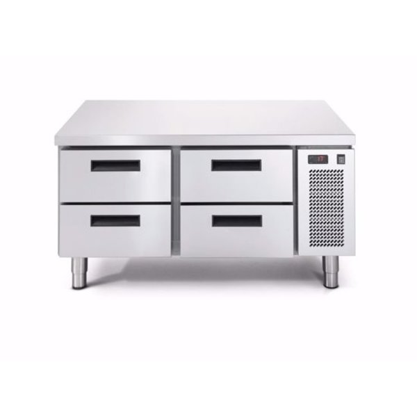 Afinox vrieswerkbank Linear Snack702BT/V 2C  | Met  werkblad | 4 laden | 1200x685x613(h)mm