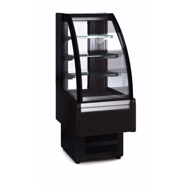 Koelvitrine | 180L | Zwart | +2°C/+8°C | 4 Schappen | 600x730x1379(h)mm