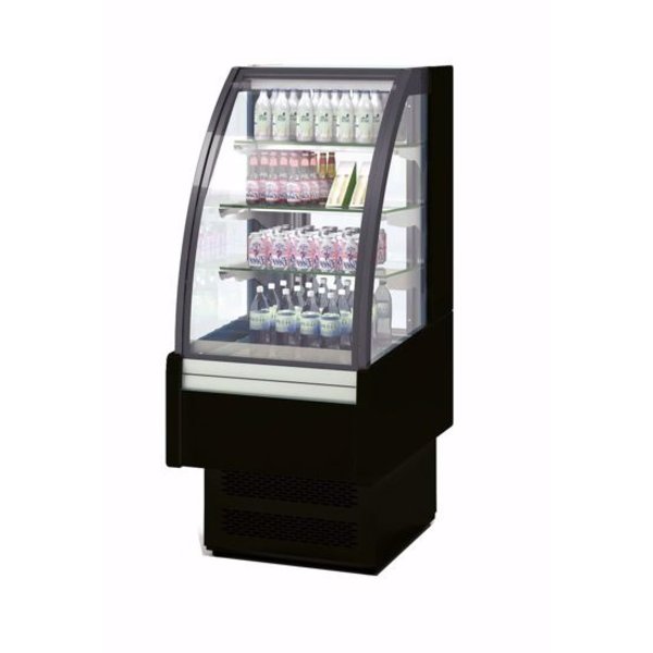 Koelvitrine | 180L | Zwart | +2°C/+8°C | 4 Schappen | 600x730x1379(h)mm