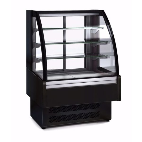Koelvitrine | 270L | Zwart | +14°C/+17°C | 4 Schappen | 950x730x1379(h)mm