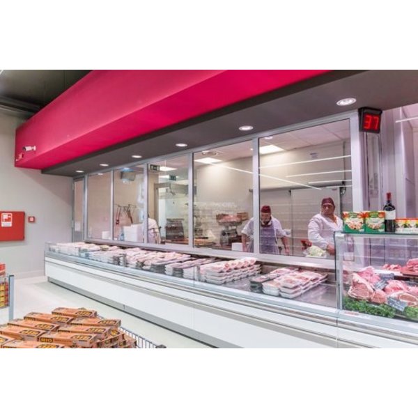 Koeltoonbank | MAJOR2 | 0°C/+2°C | Geforceerd | Zelfbediening | Gekoelde Reserve | Koppelbaar | 1330x1185x890(h)mm