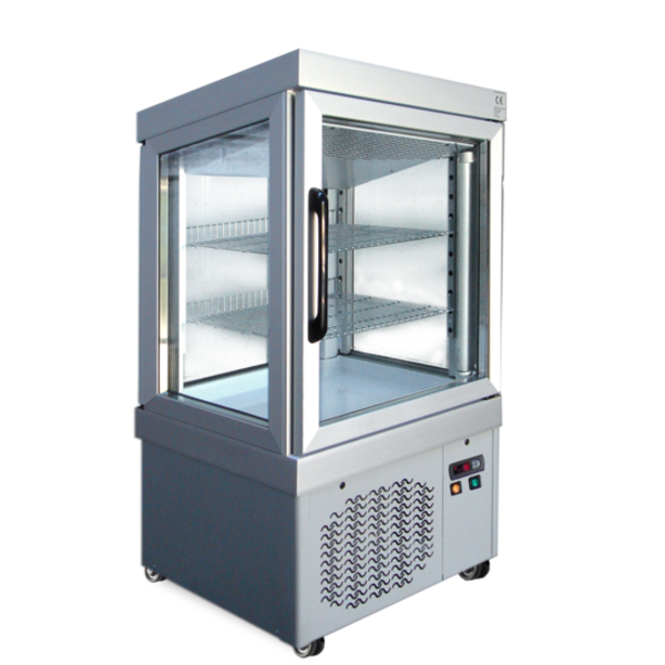 Gebaksvitrine | 210L | Grijs | 0°C/+10°C | 3 Schappen | 670x640x1260(h)mm