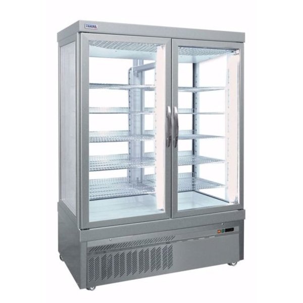 Gebaksvitrine | 880L | Grijs | 0°C/+10°C | 6 Schappen | 1320x640x1930(h)mm
