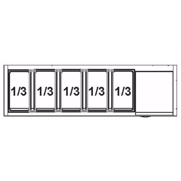 Opzetkoelvitrine | 4x 1/3 GN | 1100x395x260(h)mm