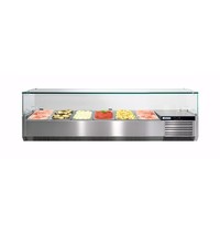 Afinox Afinox VRS 1260/V | RVS | 5x GN bakken 1/3 | Met glasopbouw l | 1260x395x429(h)mm Afinox Afinox VRS 1260/V | RVS | 5x GN bakken 1/3 | Met glasopbouw l | 1260x395x429(h)mm