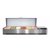 Afinox Afinox VRS 1260/K | RVS | 5x GN bakken 1/3 | Met RVS deksel | 1260x395x260(h)mm Afinox Afinox VRS 1260/K | RVS | 5x GN bakken 1/3 | Met RVS deksel | 1260x395x260(h)mm