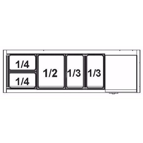 Opzetkoelvitrine | 5x 1/3 GN | +2°C/+7°C | 1300x395x429(h)mm