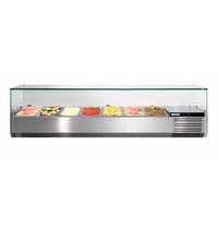 Afinox Afinox VRS 1450/V | RVS | 6x GN bakken 1/3 | Met glasopbouw | 1450x395x429(h)mm Afinox Afinox VRS 1450/V | RVS | 6x GN bakken 1/3 | Met glasopbouw | 1450x395x429(h)mm
