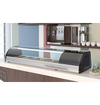 Coreco Coreco opzetvitrine BCCS-4 | Sushi koeler | Etageer vak 4x GN 1/3 h 40 | Geheel RVS | 1050x410x255(h)mm Coreco Coreco opzetvitrine BCCS-4 | Sushi koeler | Etageer vak 4x GN 1/3 h 40 | Geheel RVS | 1050x410x255(h)mm