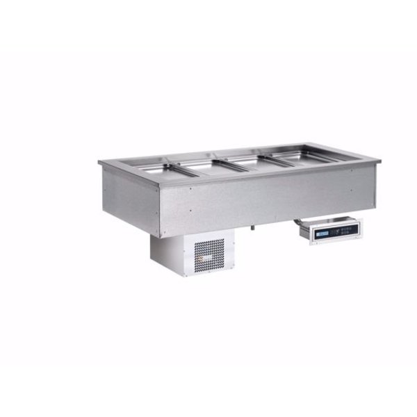 Afinox Drop-in buffet - SOUL GREEN 4/1 GN | 0.25kW | Sparringsmaat 1464x620mm | Geheel RVS | 1494x650x565(h)mm