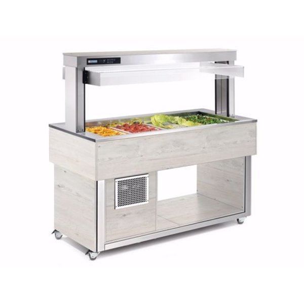 Afinox TRADITION GREEN PLUS 6/1 GN HEMLOCK | 0.34kW | 2144x650x1481(h)mm