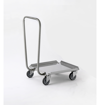 Gastro-Inox RVS Korvenwagen met duwbeugel | Korven 50x50cm | 600x515x165(h)mm