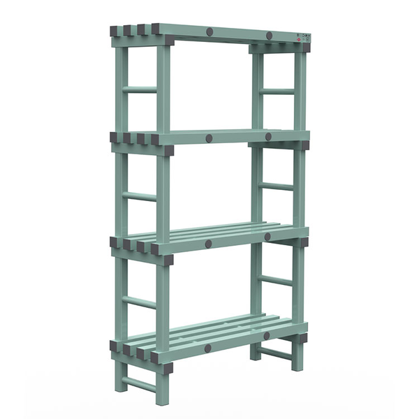 Eurostelling Kunststof | 4 schappen | 400mm diep | 1750mm hoog