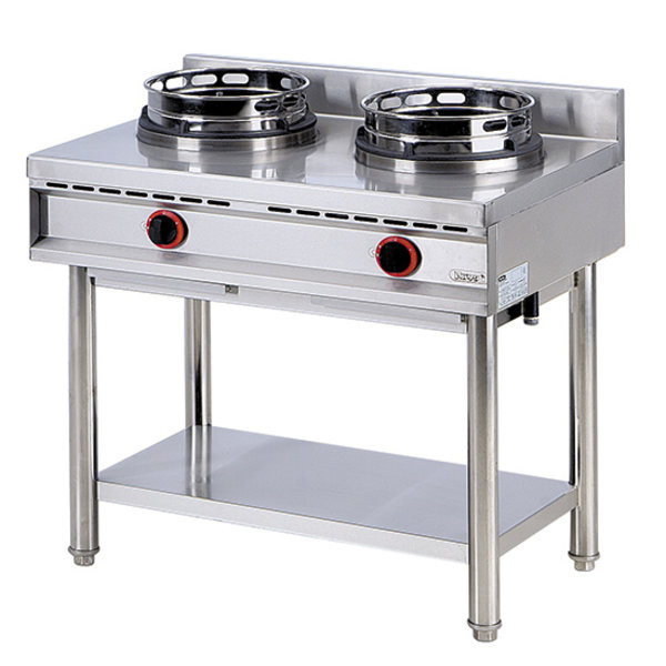 Gas Wok | 600 Line Range | Standaard | 2 Brander | 26kW | 900x600x850/950(h)mm