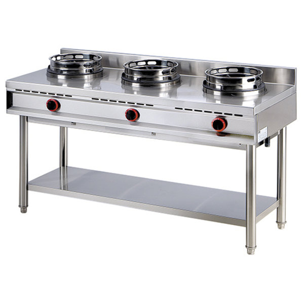 Gas Wok | 600 Line Range | Standaard | 3 Brander | 39kW | 1500x600x850/950(h)mm