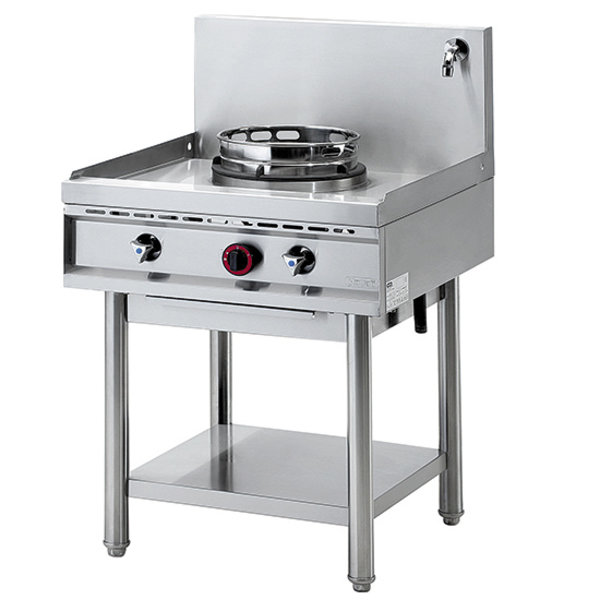 Gas Wok | 700 Line Range | Met Watergordijn | 1 Brander | 13kW | 700x700x800/1150(h)mm
