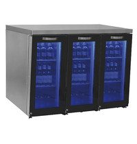 Mastro Barkoelkast Module | 3 Deuren | RVS Werkblad | 1380x500x875(h)mm 