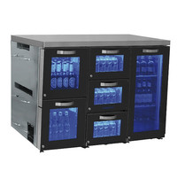 Mastro Barkoelkast Module | 1 Deur + 5 Laden | RVS Werkblad | 1380x500x875(h)mm 