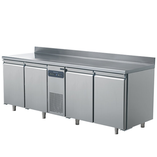 Vrieswerkbank | 632L | 4 Deuren (1/1 GN) | -10°C/-20°C | Geventileerd | Achteropstand | 2270x700x850(h)mm