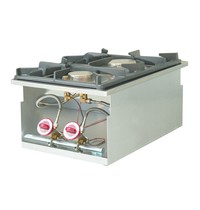 Diamond Gasfornuis 2 branders inbouw | 1x 3,5 7 1x 6 kW | 400x600mm