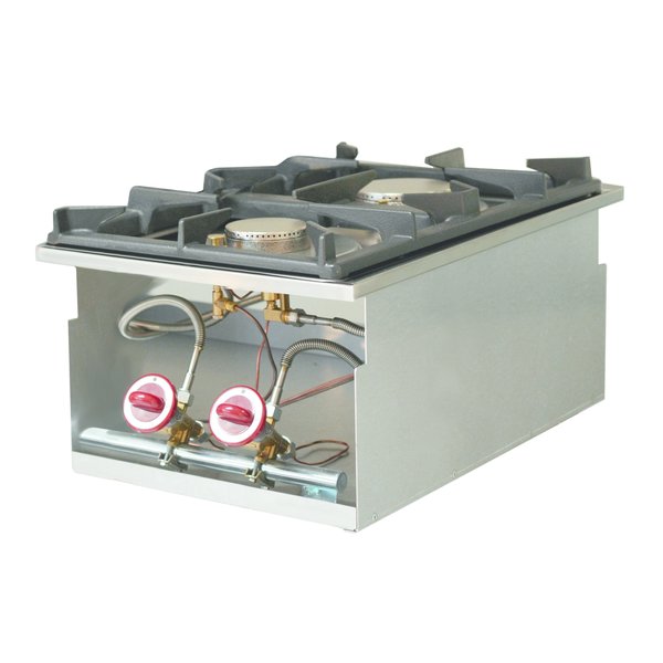 Gasfornuis | 2 Branders | Inbouw | 1x 3.5kW + 1x 6kW | 400x600mm